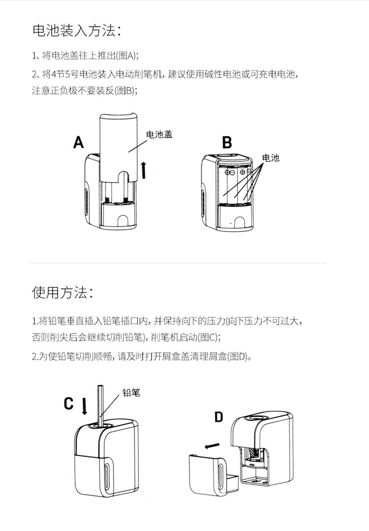 电动削笔刀原理图片